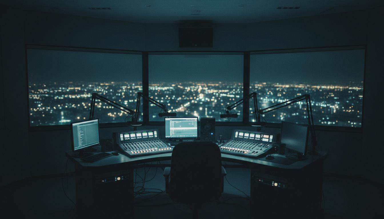 Studio audio AI CO PUB pour radio publicitaire et identité sonore